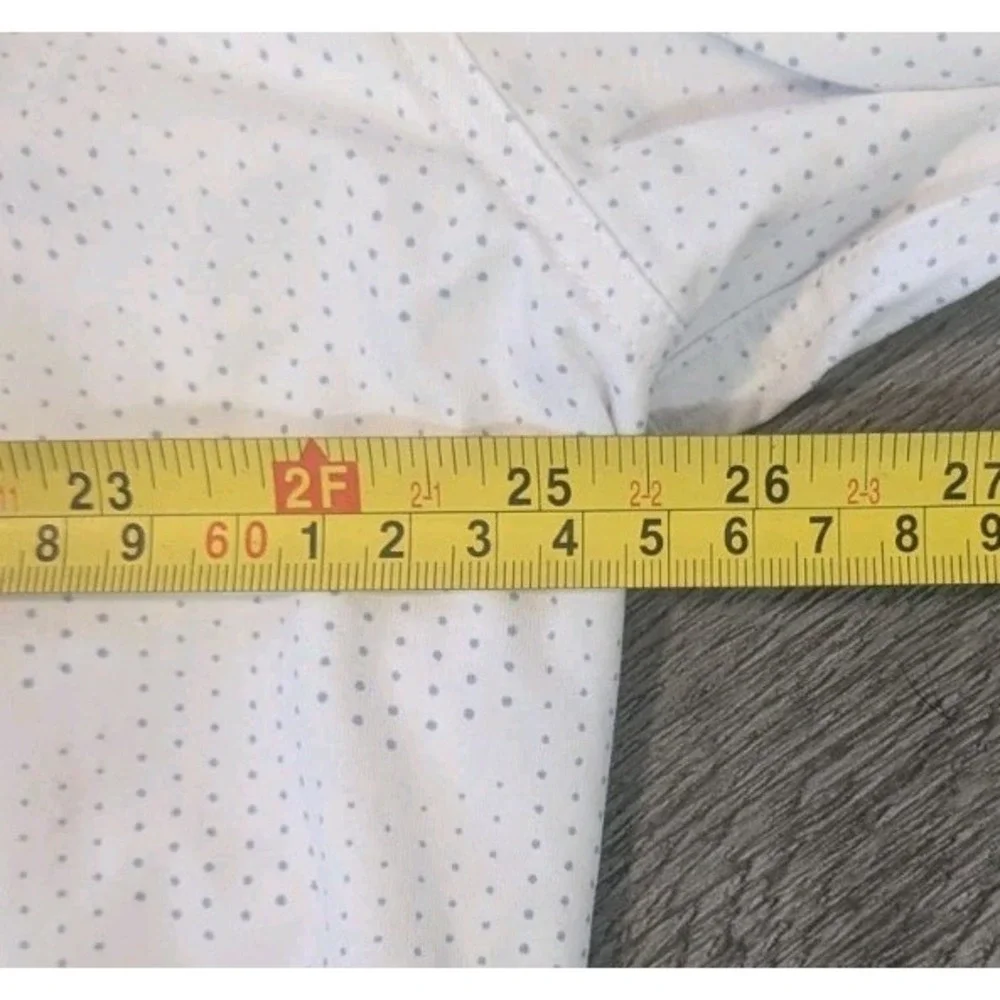 J.B. Holt Shirt XXL Athletic Fit Geometric White Button Up Long Sleeve‎